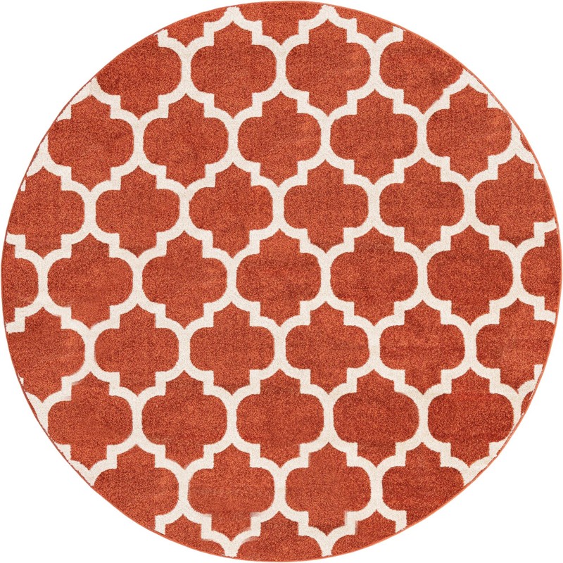Arkwright · Trellis rug, terracotta and beige