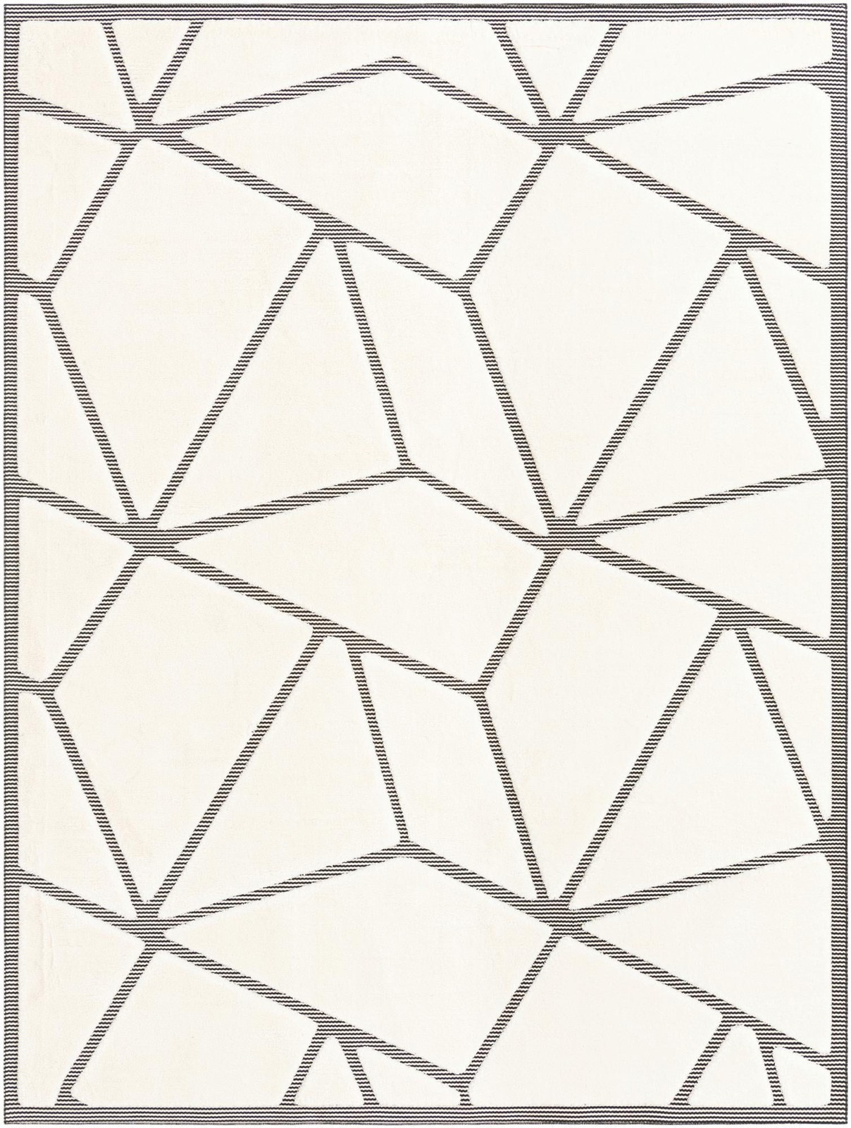 9' x 12' Sutter · Geometric rug, ivory white