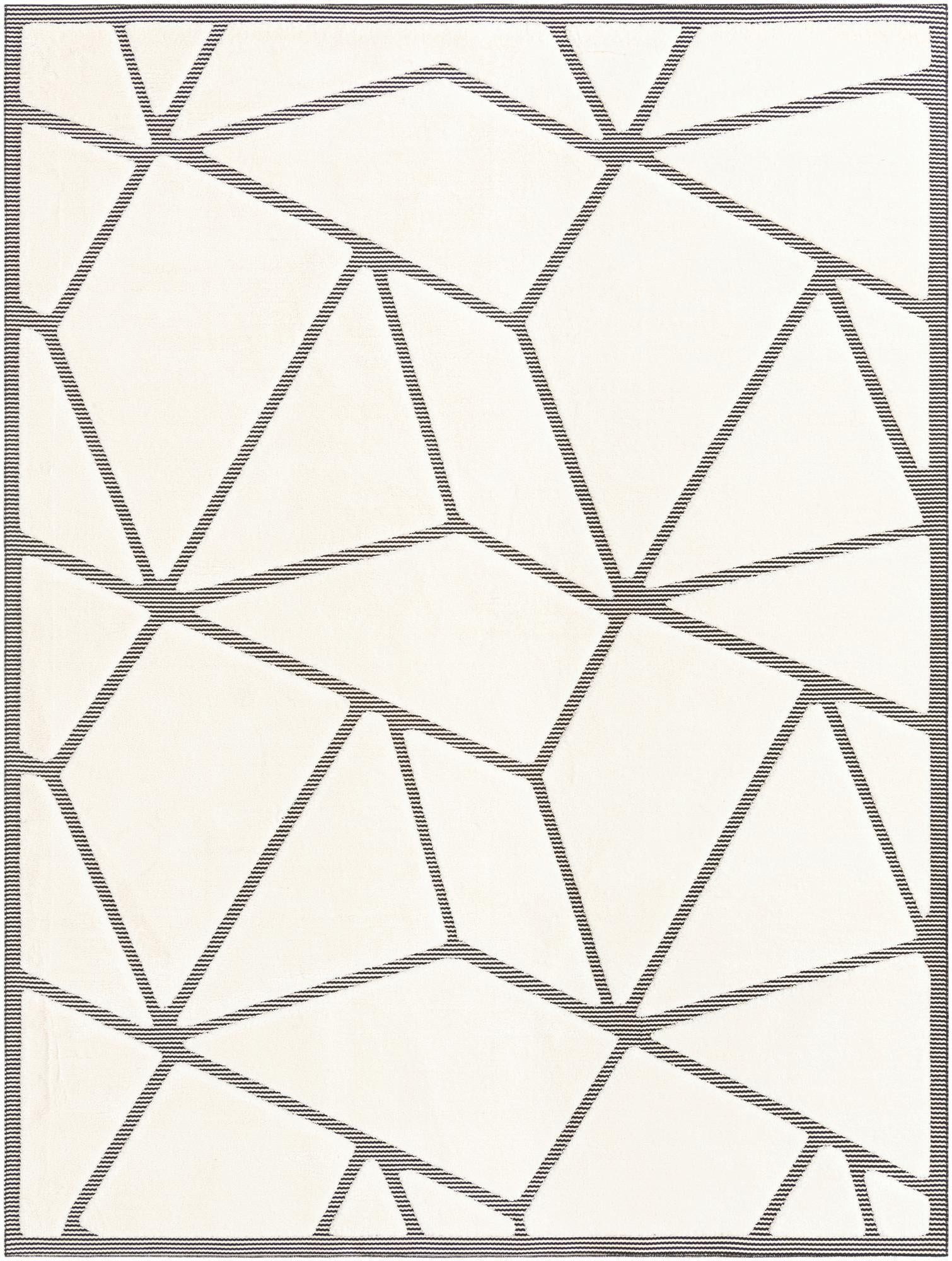 9' x 12' Sutter · Geometric rug, ivory white