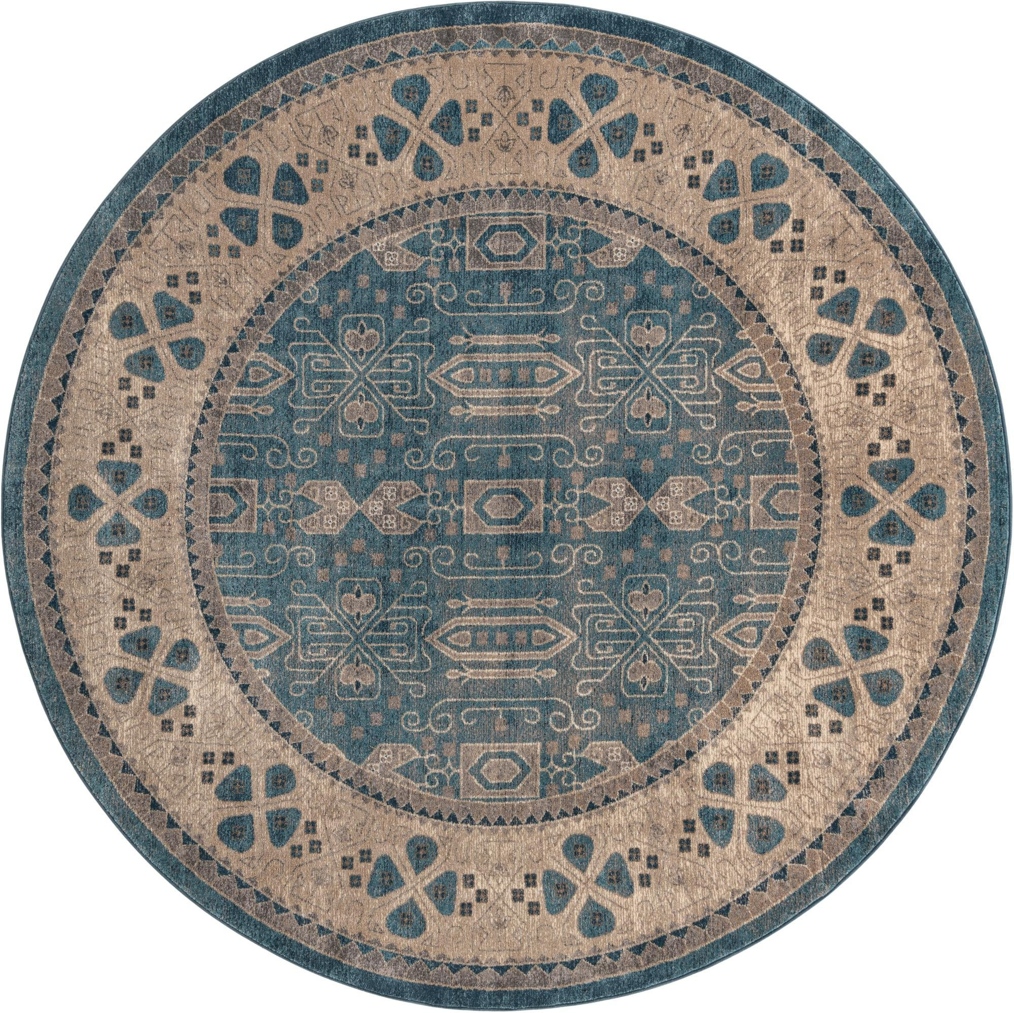 8' x 8' Esmond · Border rug