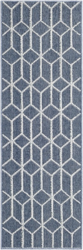 Jasper · Geometric Outdoor Rug, navy and white
