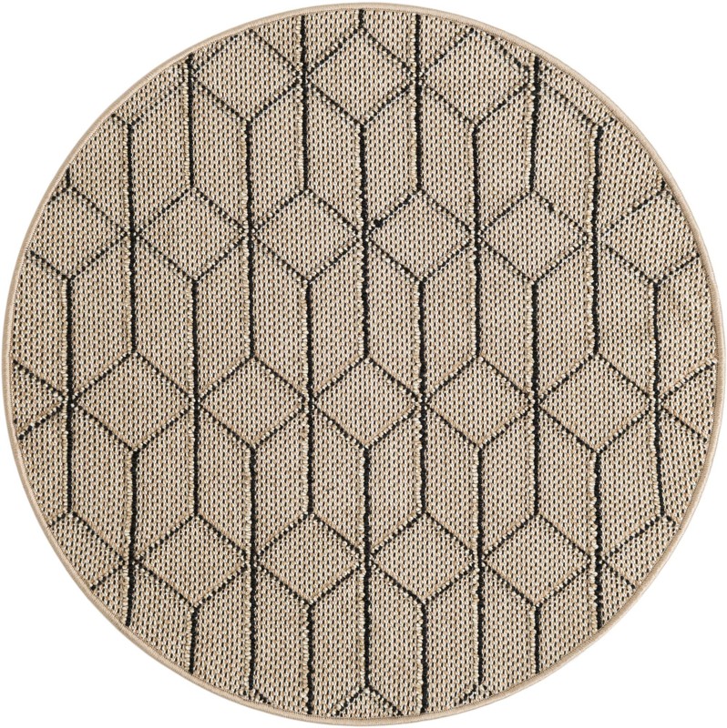 3' 1 x 3' 1 Jasper · Geometric Outdoor Rug, khaki