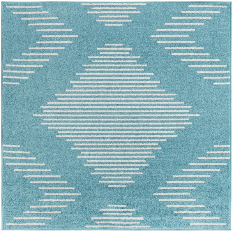 Knox · Diamond rug, light blue