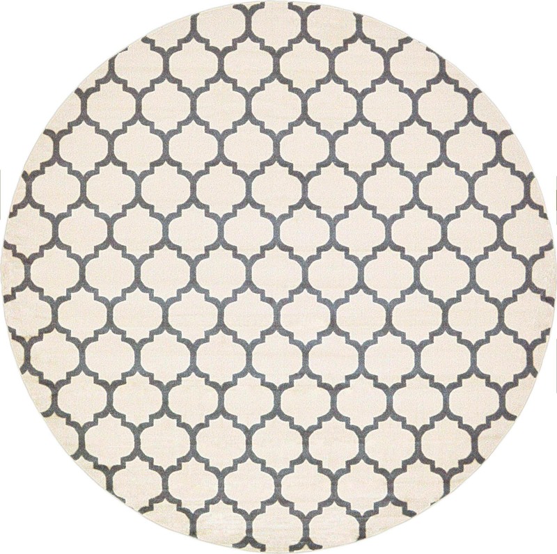 12' 2 x 12' 2 Arkwright · Trellis rug, beige and gray