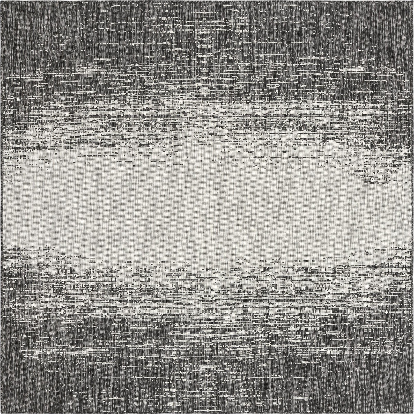 7' 10 x 7' 10 Buell · Abstract Outdoor Rug, charcoal