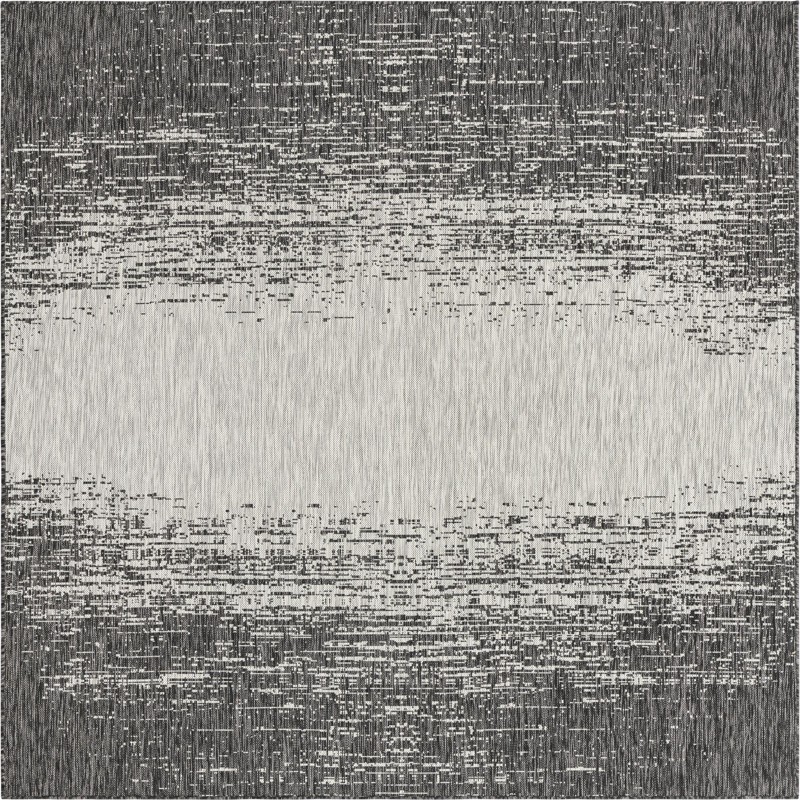 7' 10 x 7' 10 Buell · Abstract Outdoor Rug, charcoal