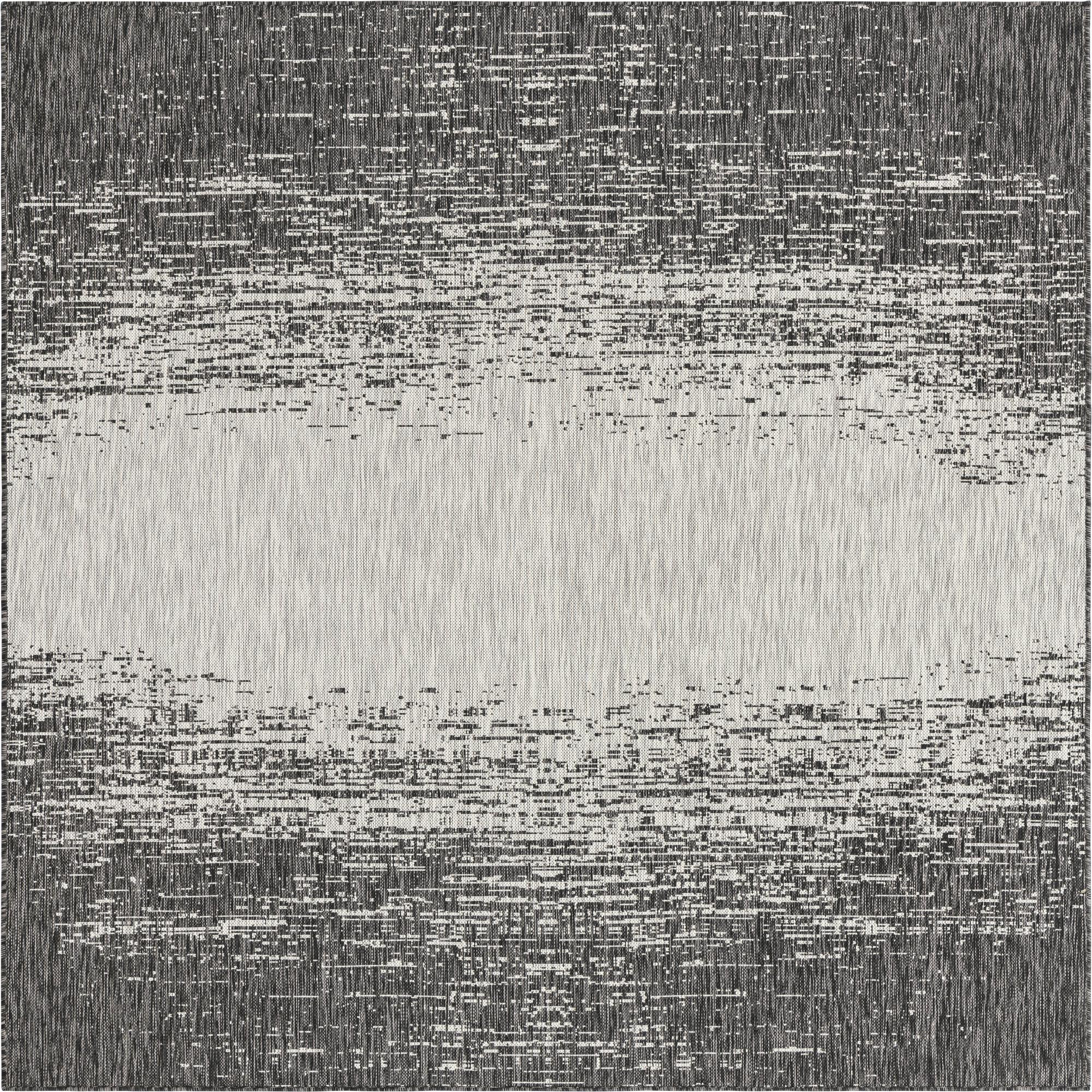 7' 10 x 7' 10 Buell · Abstract Outdoor Rug, charcoal