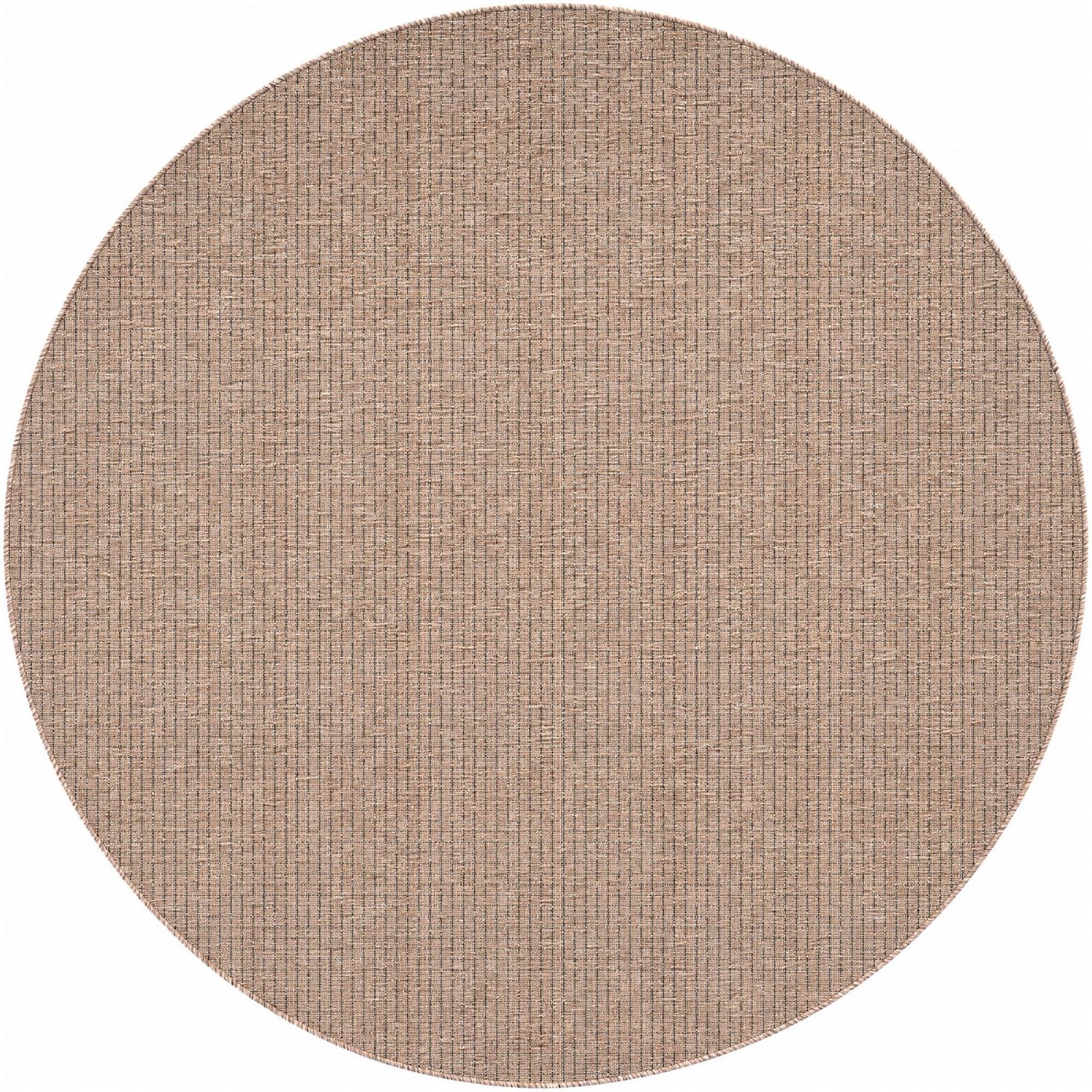 7' 10 x 7' 10 Loam · Checkered Outdoor Rug, light brown