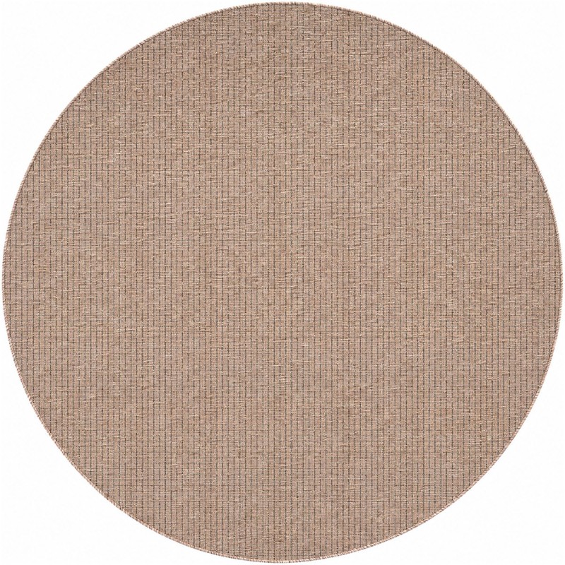 Loam · Checkered Outdoor Rug, light brown