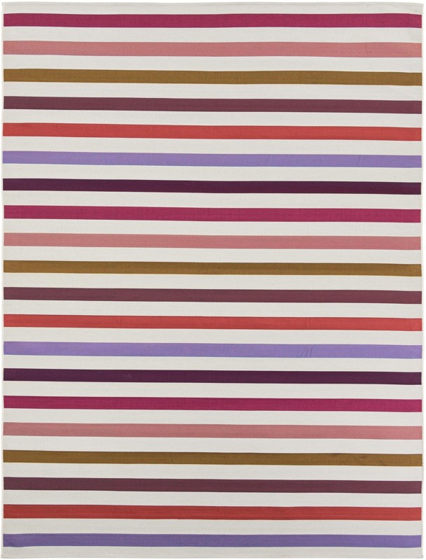Lomax · Striped Outdoor Rug, multicolor and white
