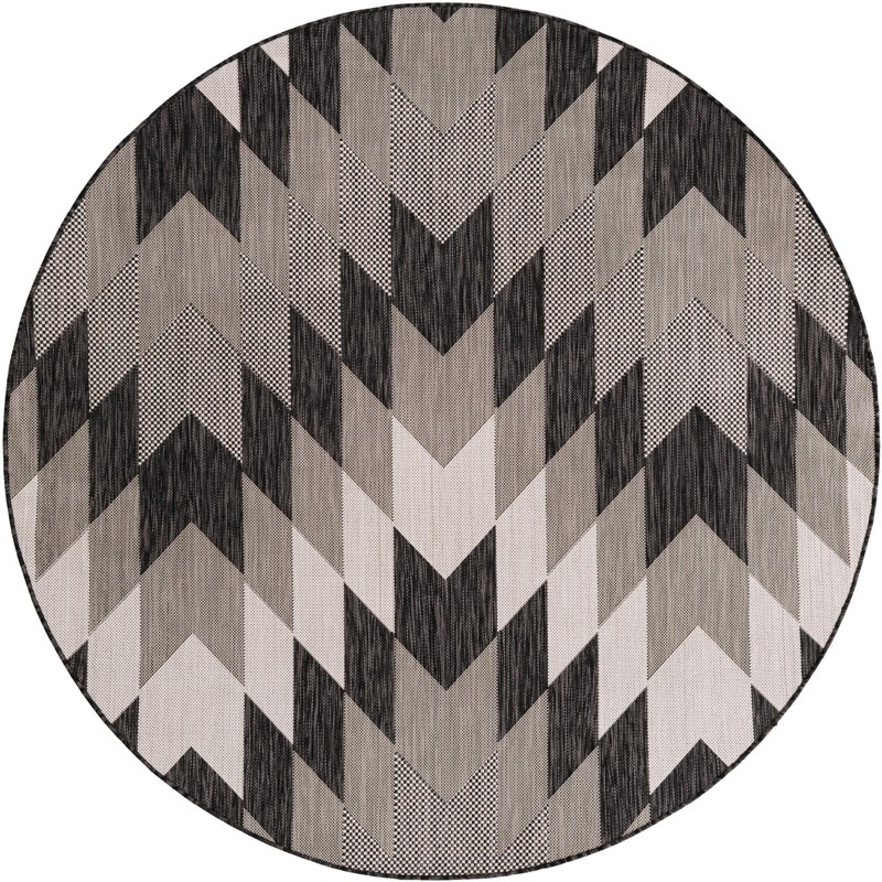 Morrell · Chevron Outdoor Rug, black and white