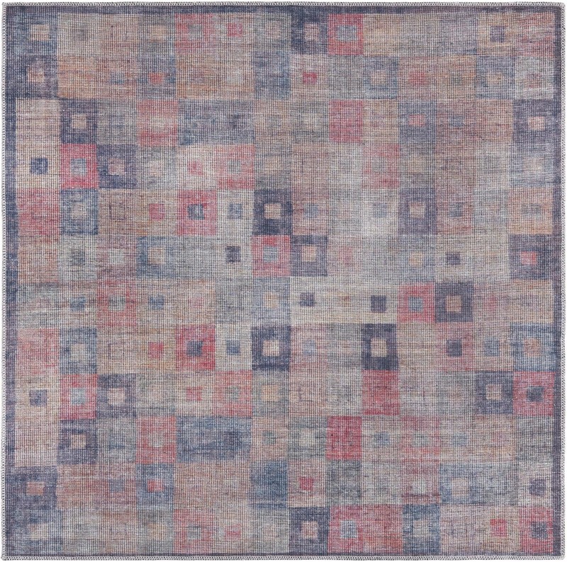 5' 3 x 5' 3 Lewes · Geometric Washable Rug, multi