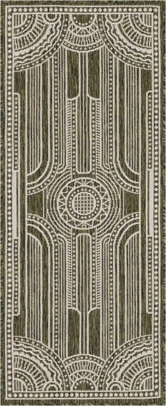 Brough · Border Outdoor Rug, green