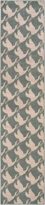 Hanover · Pictoral Outdoor Rug, stone blue