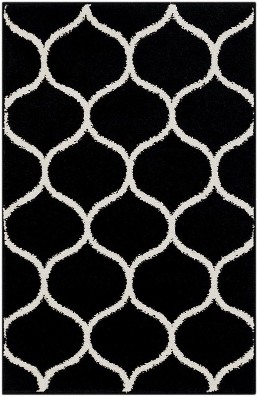 Ingram · Lattice rug, black and ivory