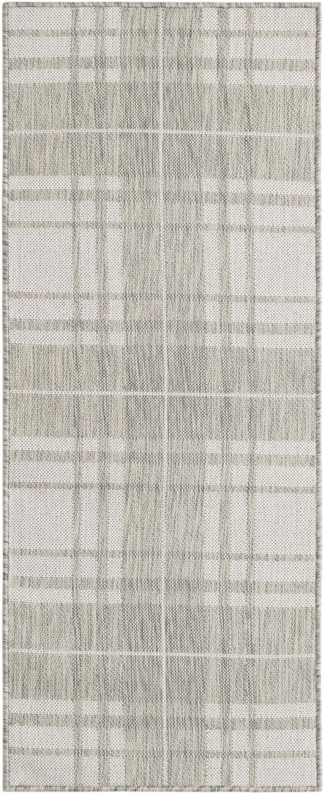 2' x 5' 3 Maguire · Plaid Outdoor Rug, gray