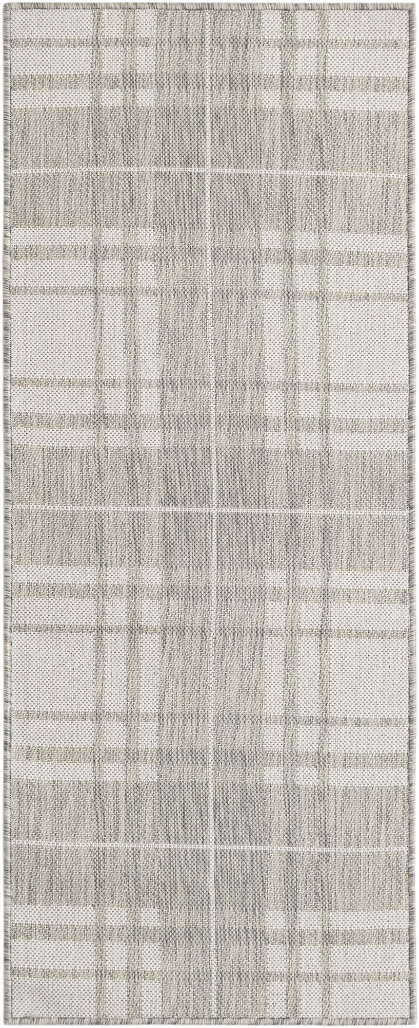 2' x 5' 3 Maguire · Plaid Outdoor Rug, gray