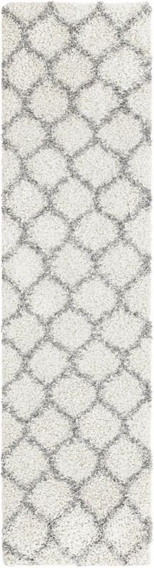 2' x 8' Barnett · Trellis Shag Rug, ivory