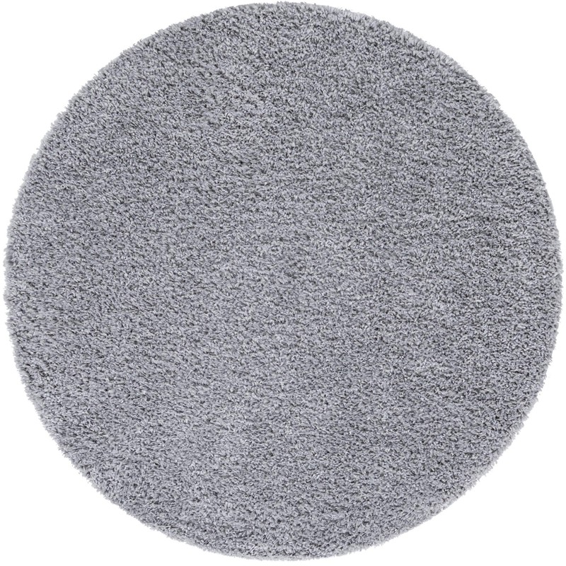 7' x 7' Dunham · Solid Shag Rug, lgrey