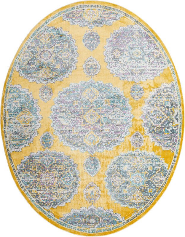 Mather · Medallion rug, yellow