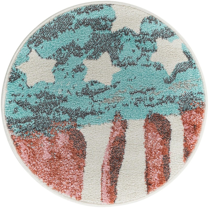 Venables · Striped rug, red and blue