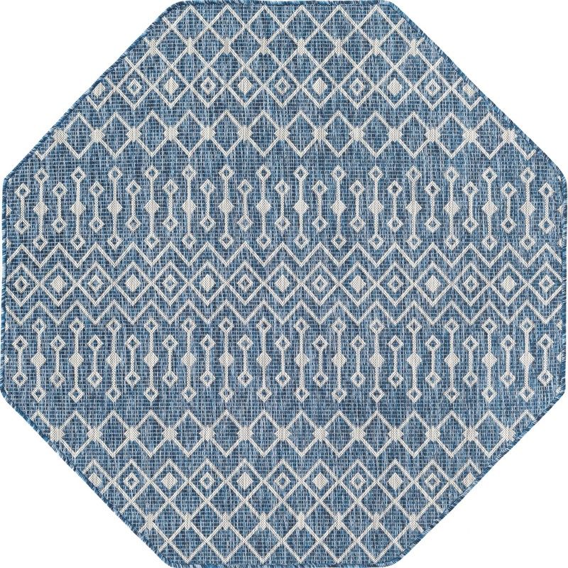 5' 3 x 5' 3 Kearney · Chevron Outdoor Rug, blue