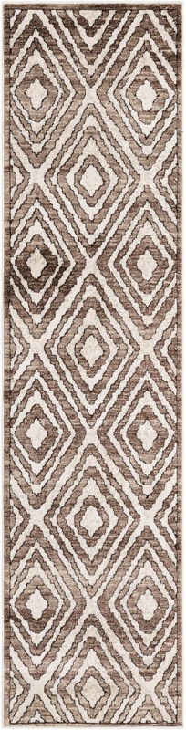 2' x 8' Brattleboro · Diamond rug, chocolate and beige