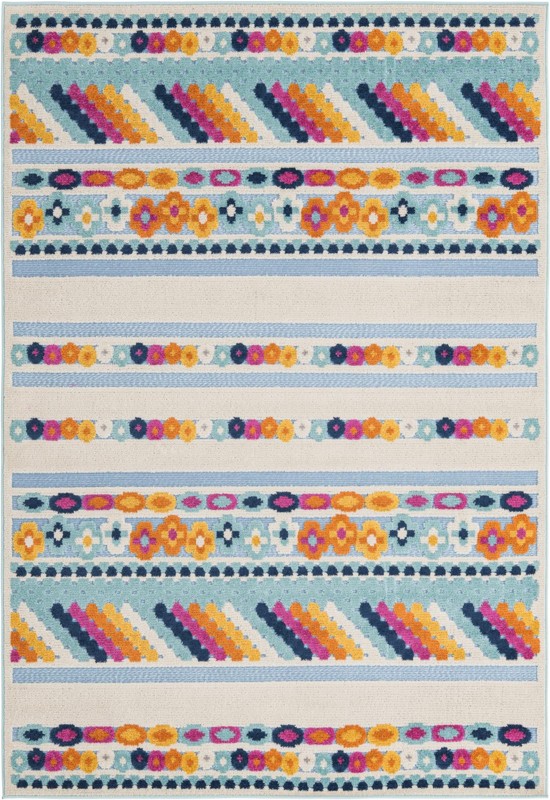 5' 3 x 8' Tanner · Geometric Outdoor Rug, blue