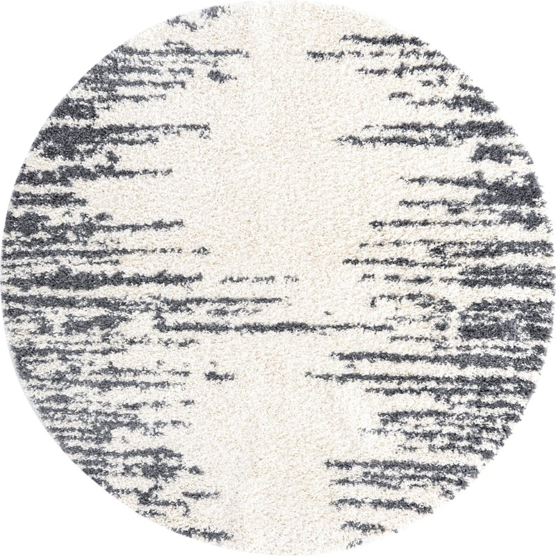 Felton · Abstract Shag Rug, white