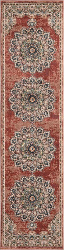 Neale · Medallion rug, antique red and ivory