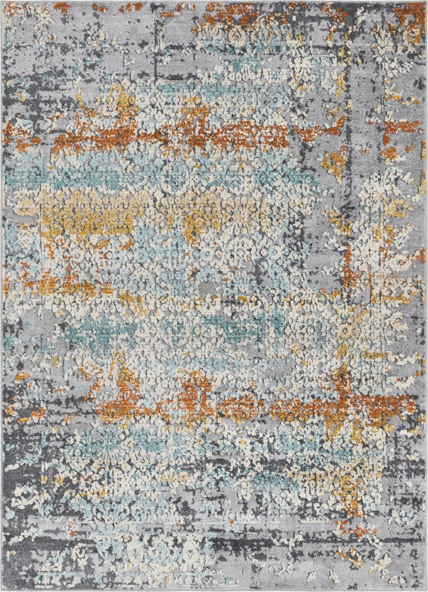 4' x 6' Upton · Abstract rug, grey