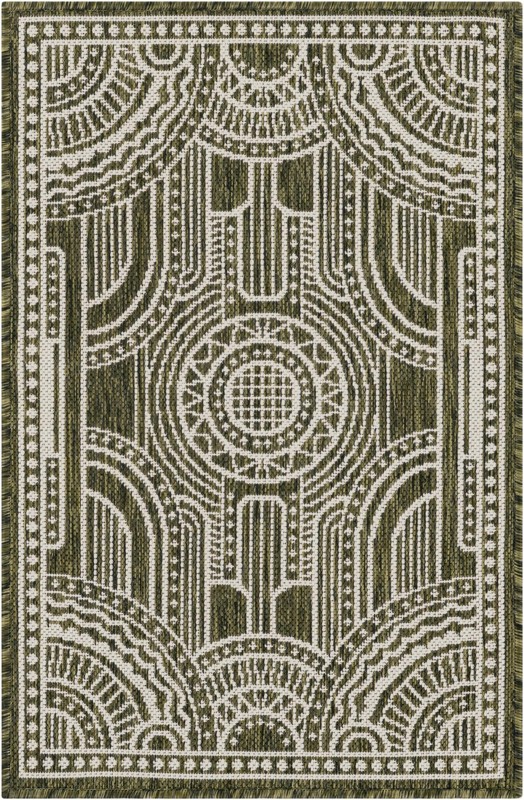 Brough · Border Outdoor Rug, green