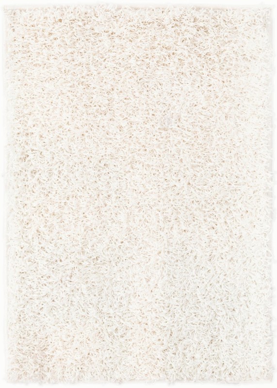Quill · Solid shag rug, snow white
