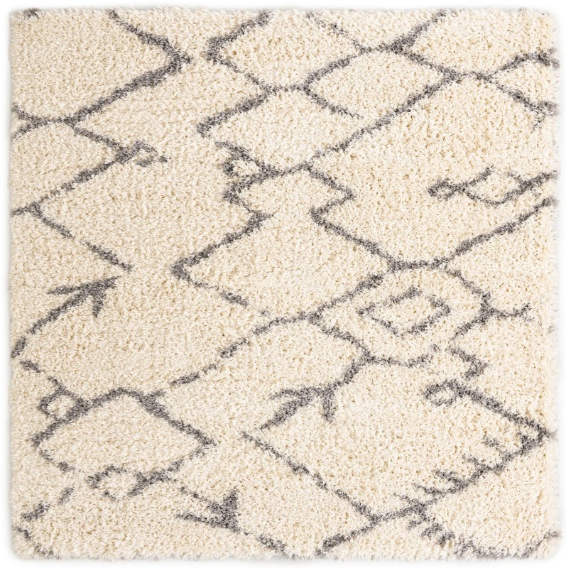 Bramblewood · Diamond shag rug, pearl and gray