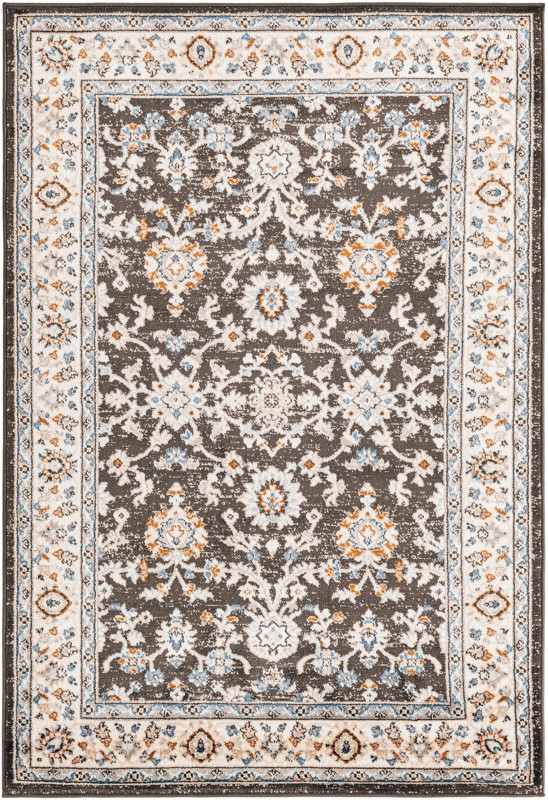 4' x 6' Reuben · Floral / botanical rug, fume gray