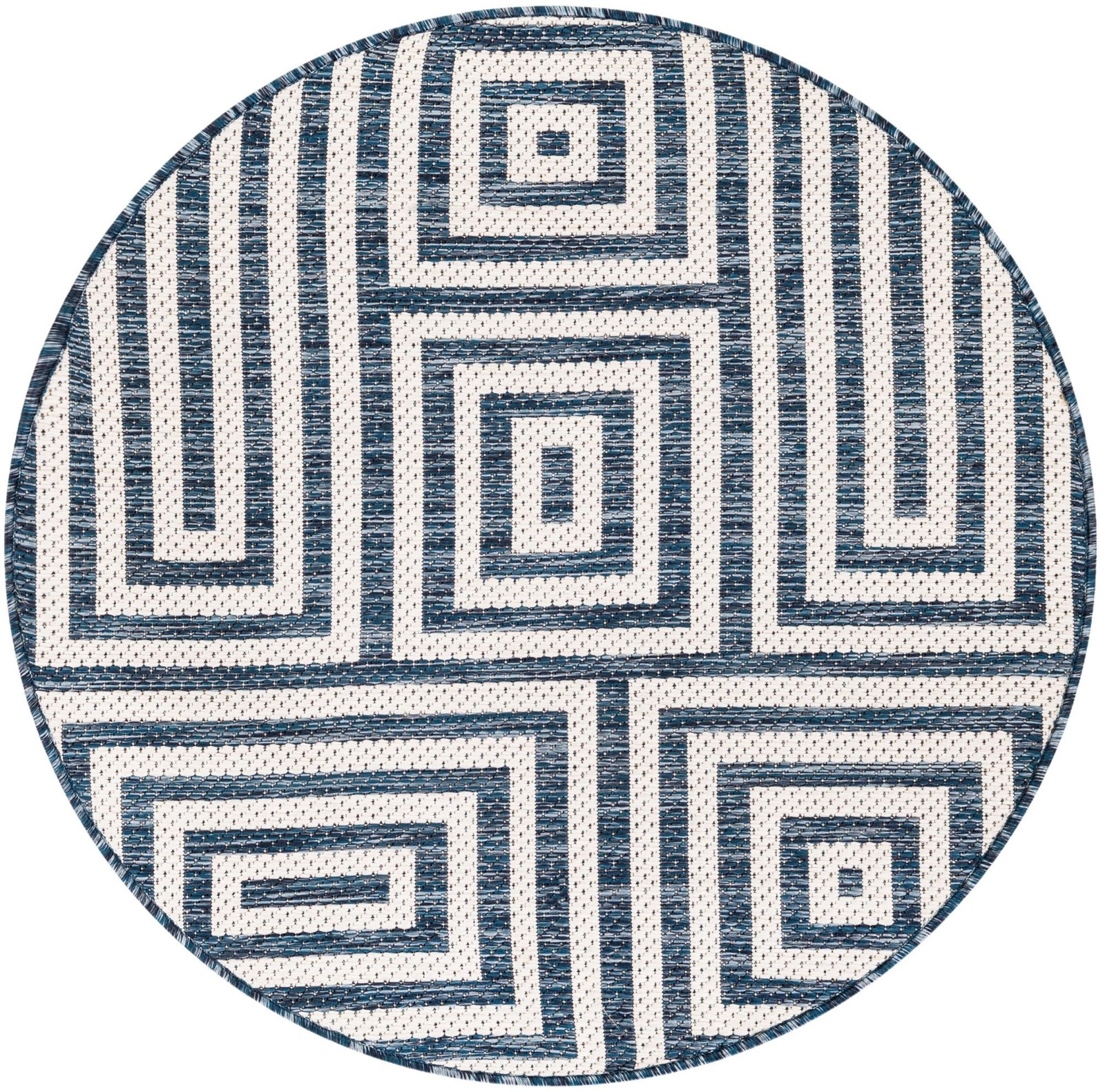 3' x 3' Cumberland · Geometric Outdoor Rug, blue