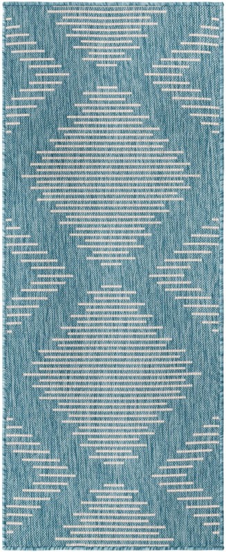 Harlow · Diamond Outdoor Rug, light aqua