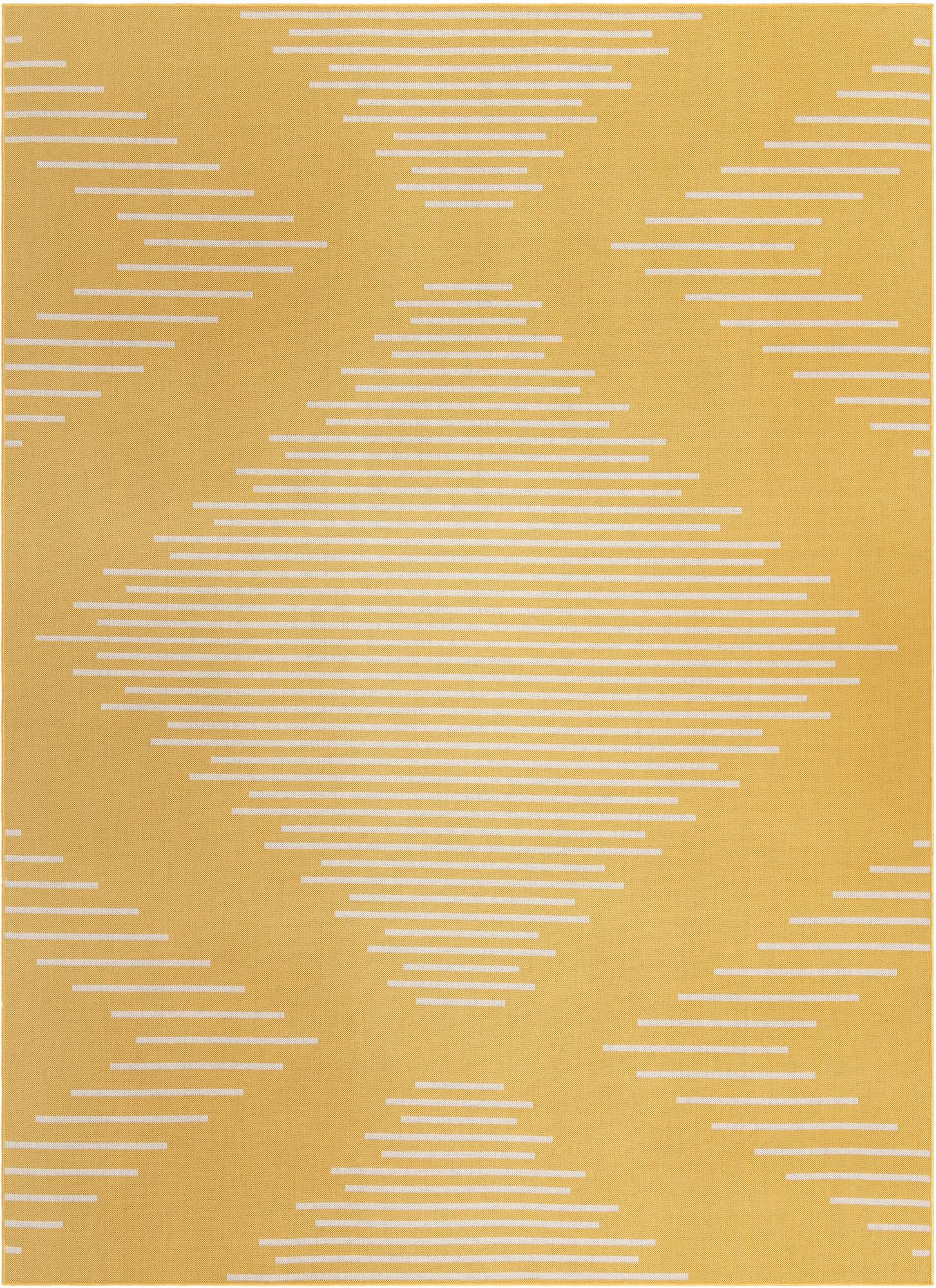 10' x 13' Harlow · Diamond Outdoor Rug, yellow