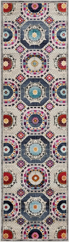 2' 7 x 9' 10 Haslam · Border rug, multi