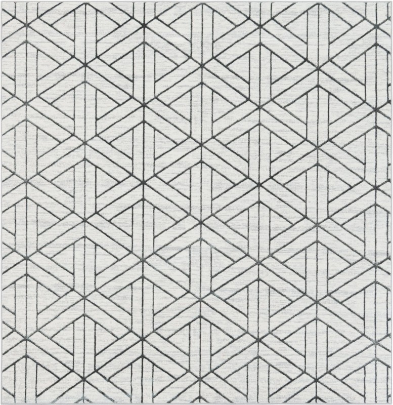Norwood · Geometric rug, white