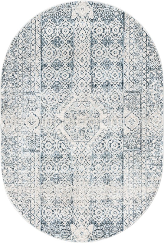 4' x 6' Bradshaw · Medallion rug, gray