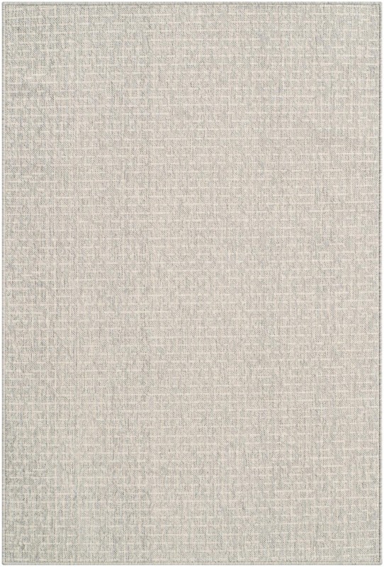 4' x 6' Loam · Checkered Outdoor Rug, gray