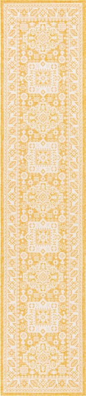 2' 7 x 12' Bellamy · Border Outdoor Rug, yellow