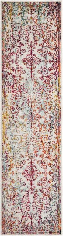 Brockton · Distressed medallion rug, multicolor and ivory