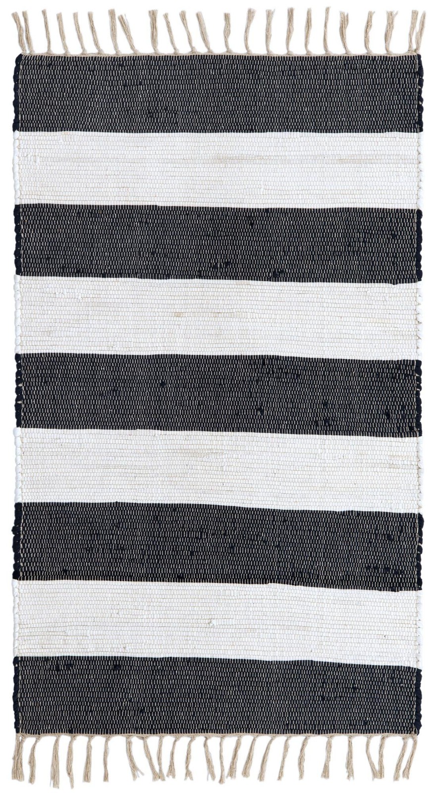 3' 1 x 5' 1 Flagstaff · Striped Chindi Rug, navy