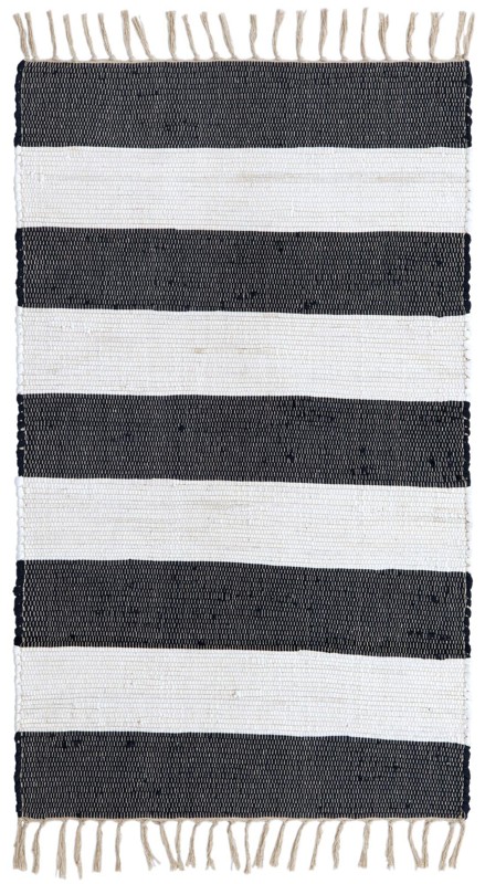 3' 1 x 5' 1 Flagstaff · Striped Chindi Rug, navy