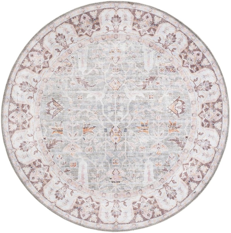 4' x 4' Falkner · Border rug, pearl mint