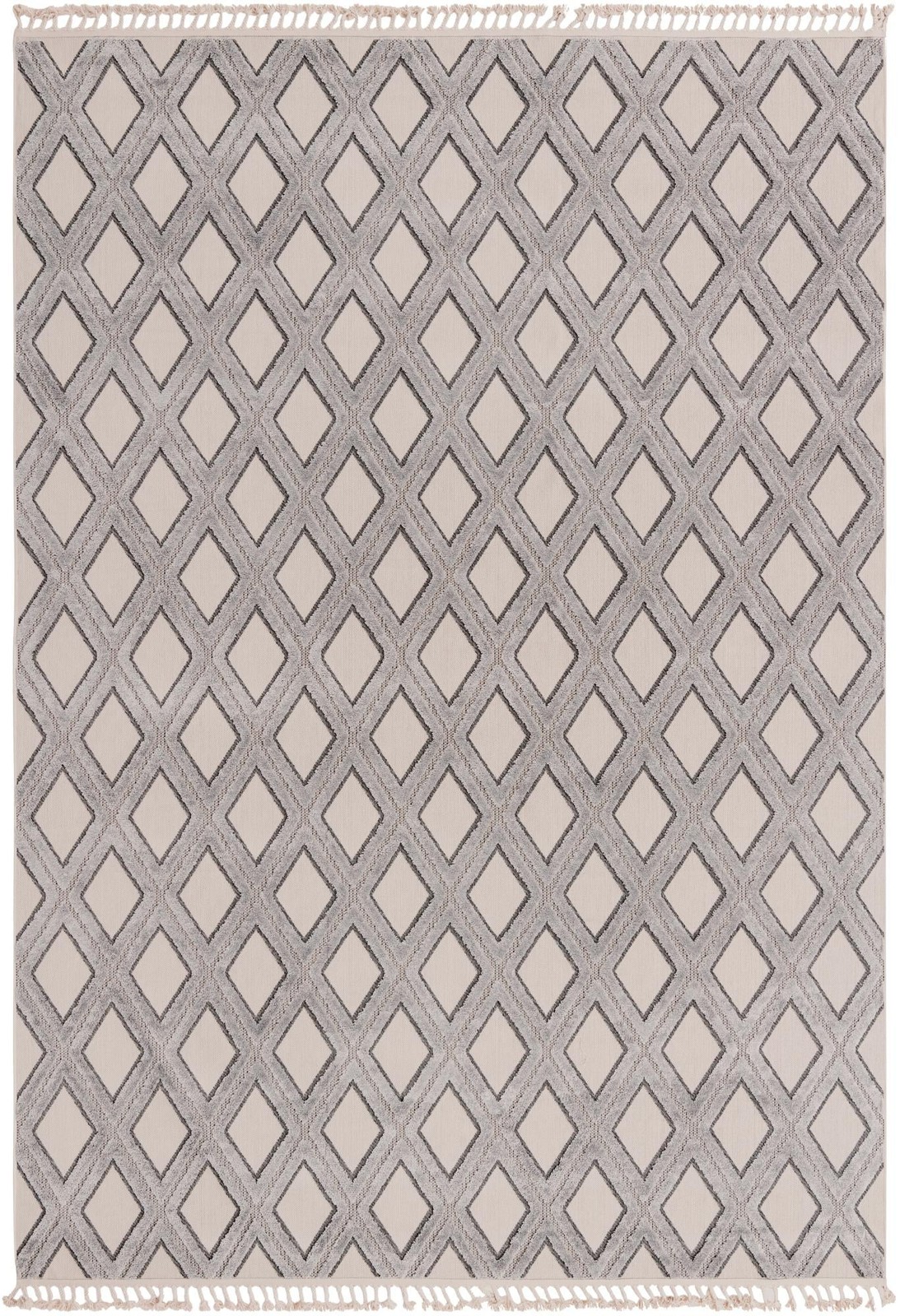 9' 10 x 14' Goshen · Diamond rug, sandy beige and gray