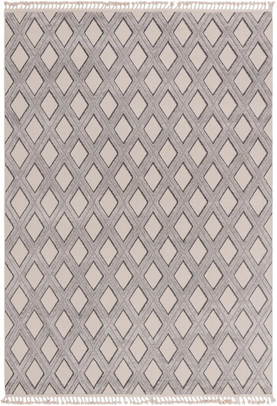 9' 10 x 14' Goshen · Diamond rug, sandy beige and gray