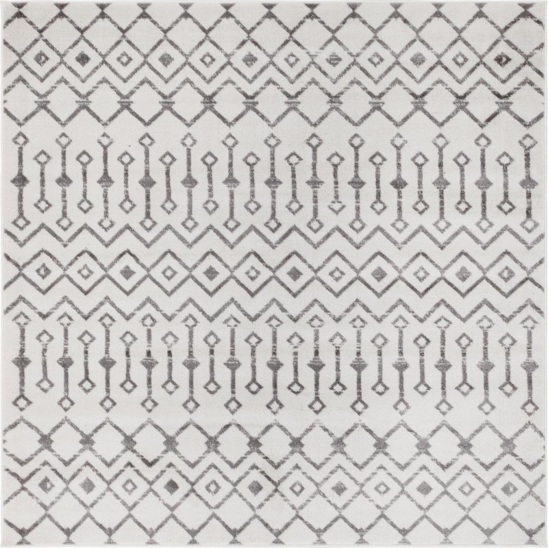 Dudley · Geometric rug, ivory and gray